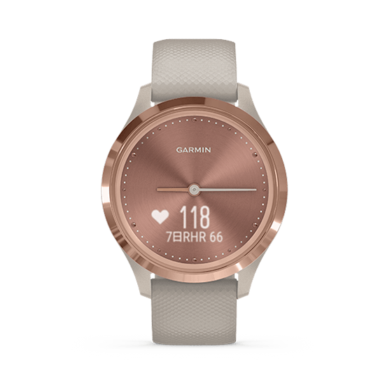 010-02238-72 GARMIN ガーミン vivomove3S ライト サンド / ローズ ゴールド