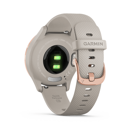 010-02238-72 GARMIN ガーミン vivomove3S ライト サンド / ローズ ゴールド