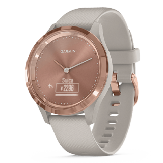 010-02238-72 GARMIN ガーミン vivomove3S ライト サンド / ローズ ゴールド