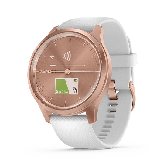010-02240-70 GARMIN ガーミン vivomove スタイル ホワイト / ローズ ゴールド