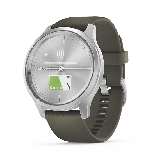 010-02240-71 GARMIN ガーミン vivomove スタイル モス グリーン / シルバー