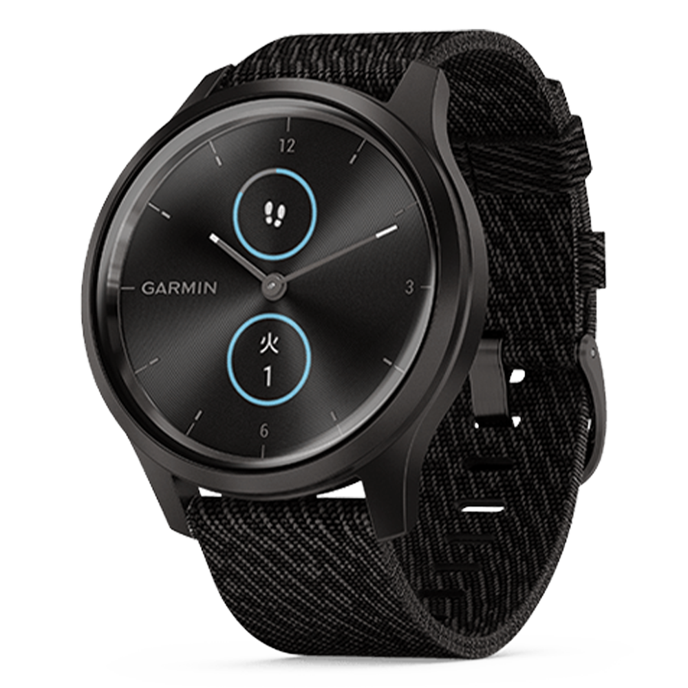 010-02240-73 GARMIN ガーミン vivomove スタイル ブラック ペッパー ナイロン / スレイト