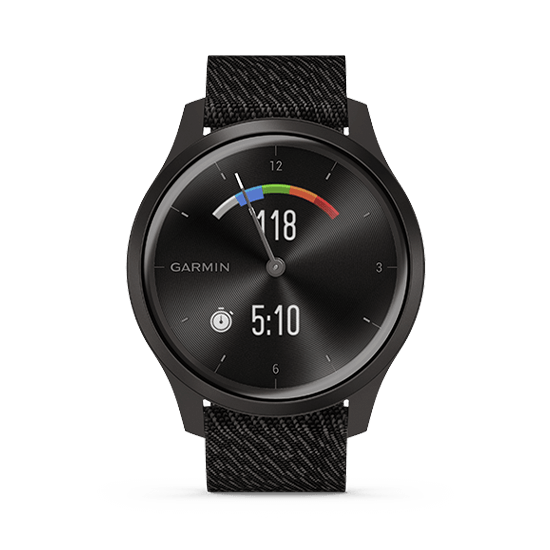 010-02240-73 GARMIN ガーミン vivomove スタイル ブラック ペッパー ナイロン / スレイト