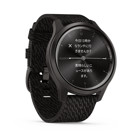 010-02240-73 GARMIN ガーミン vivomove スタイル ブラック ペッパー ナイロン / スレイト