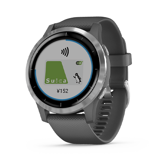 010-02174-07 GARMIN ガーミン vivoactive4 シャドウ グレー / シルバー