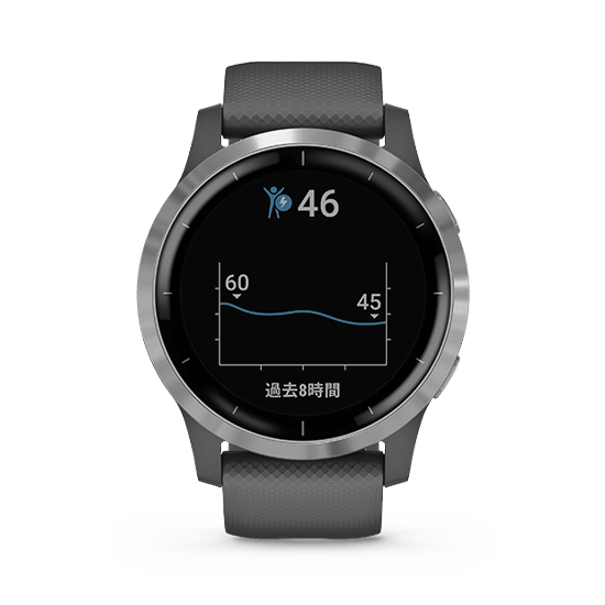 010-02174-07 GARMIN ガーミン vivoactive4 シャドウ グレー / シルバー