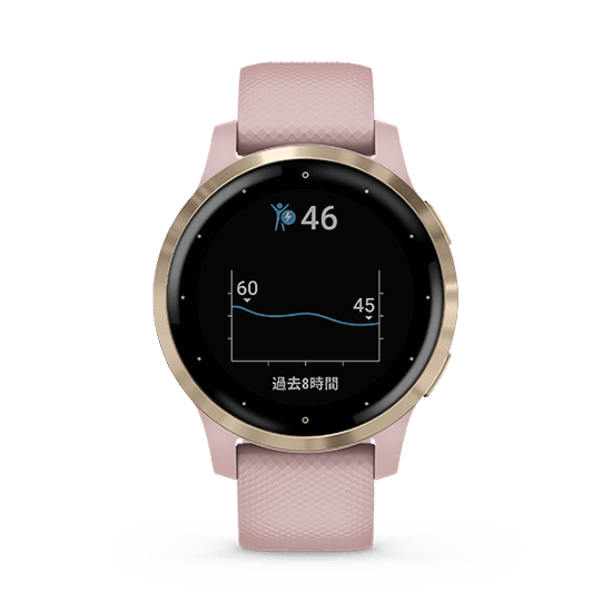 010-02172-37 GARMIN ガーミン vivoactive4S ダスト ローズ / ライト ゴールド