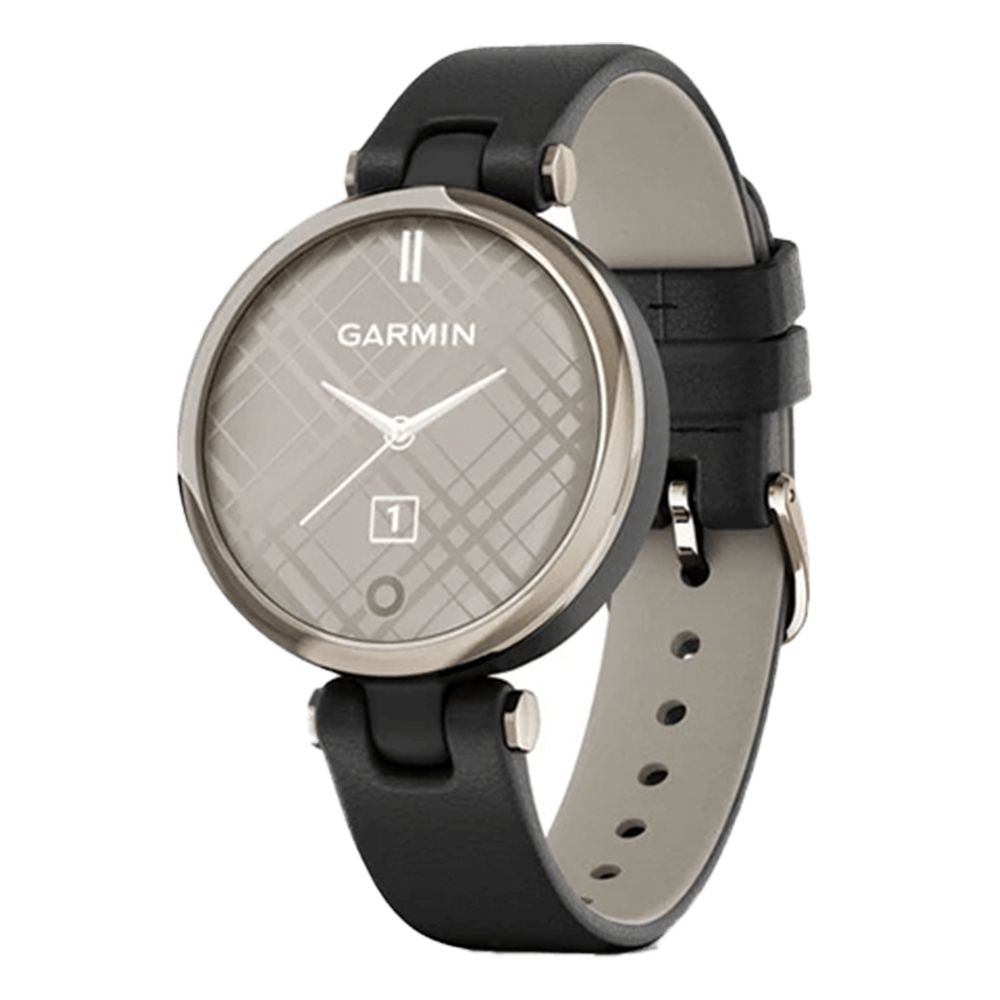 010-02384-E1 GARMIN ガーミン リリー クラシック ブラック レザー / クリーム ゴールド