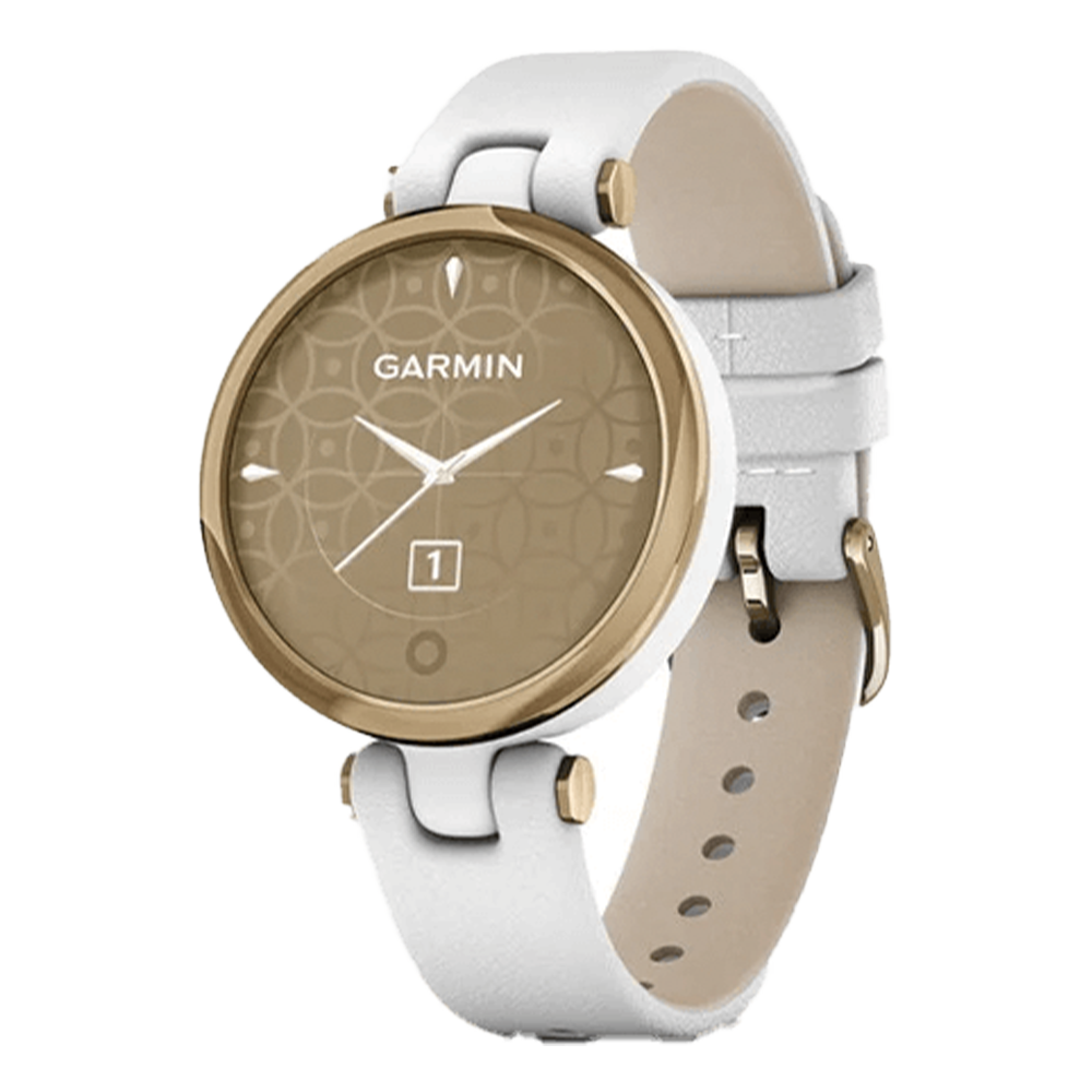 010-02384-E3 GARMIN ガーミン リリー クラシック ホワイト レザー / ライト ゴールド