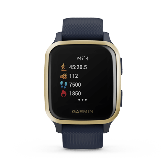 010-02426-72 GARMIN ガーミン ヴェニューSq ミュージック ネイビー / ライト ゴールド
