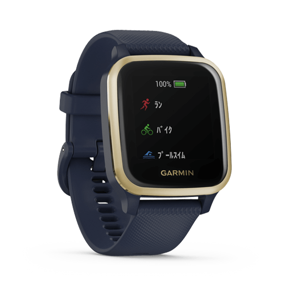 010-02426-72 GARMIN ガーミン ヴェニューSq ミュージック ネイビー / ライト ゴールド