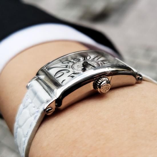  802QZCD1P AC FRANCK MULLER フランクミュラー ロングアイランド プティ ホワイト