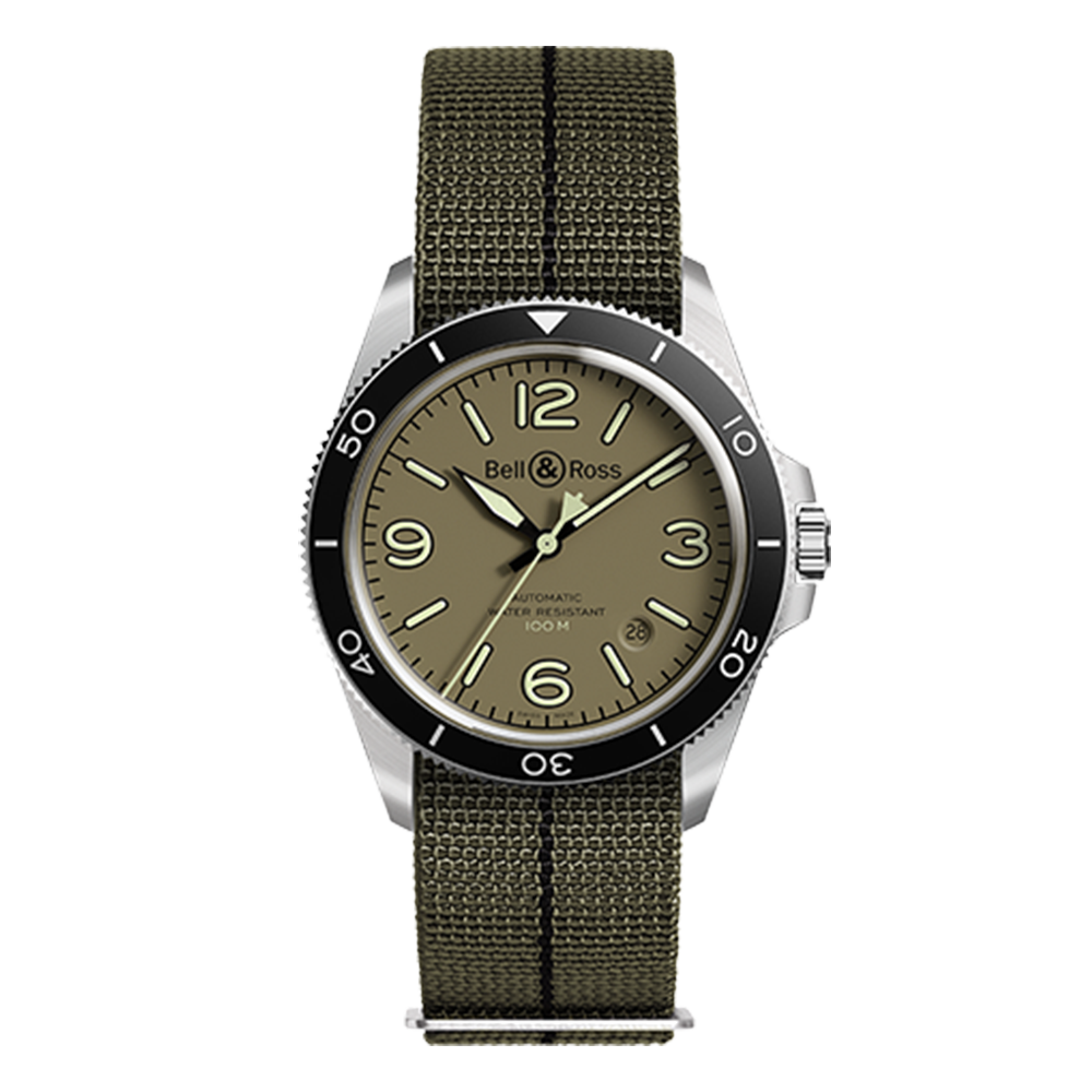 BRV292-MKA-ST/SF ミリタリー グリーン Bell & Ross ベル&ロス ヴィンテージ BRV2-94