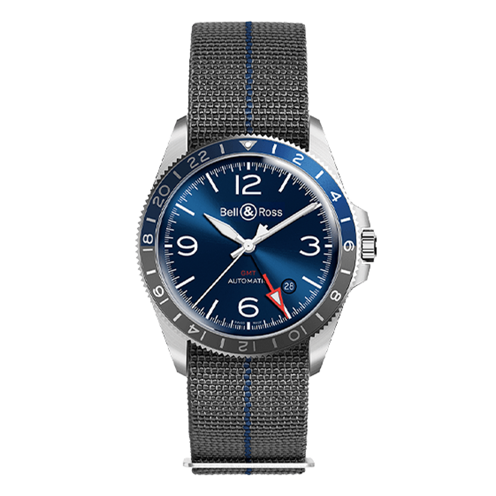 BRV293-BLU-ST/SF ֥롼 Bell & Ross ٥& ơ BRV2-93 GMT