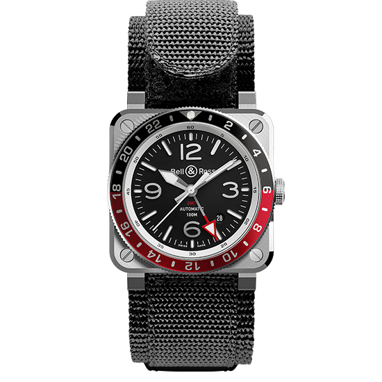 BR0393-BL-ST/SCA Bell & Ross ٥& 󥹥ȥ BR03-93 GMT