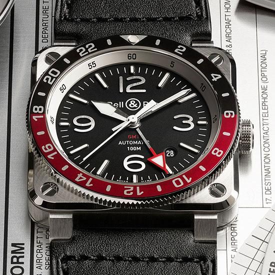 BR0393-BL-ST/SCA Bell & Ross ٥& 󥹥ȥ BR03-93 GMT