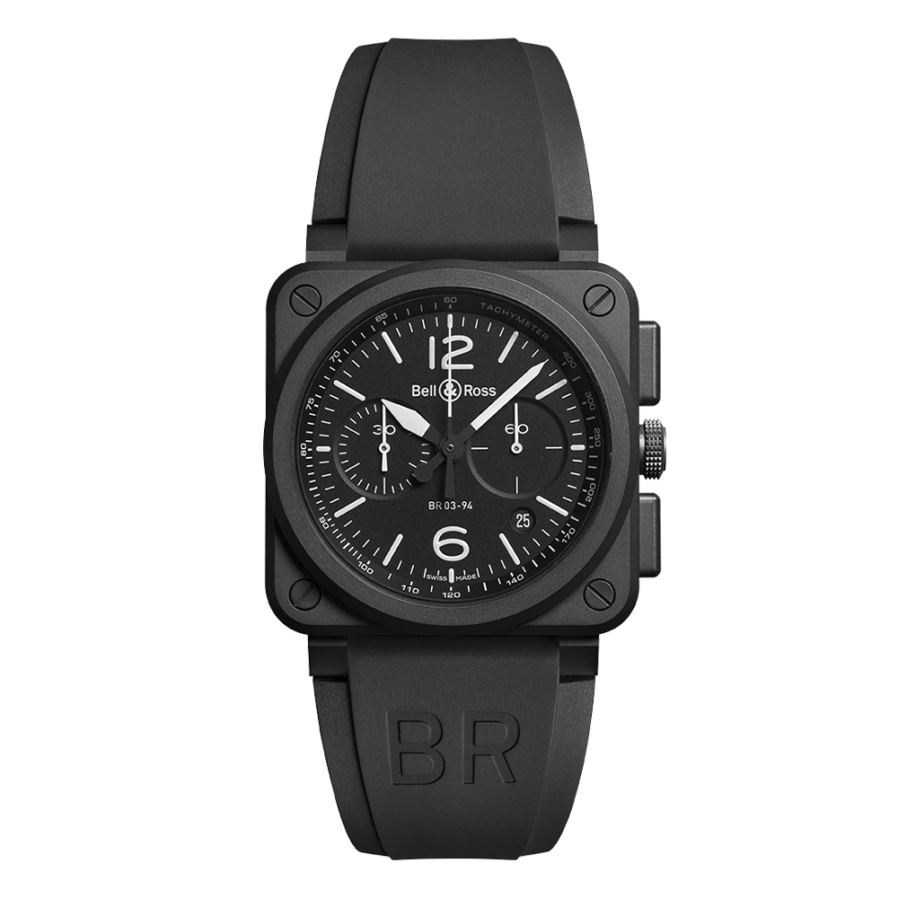 BR0394-BL-CE ブラック マット Bell & Ross ベル&ロス インストゥルメント BR03-94