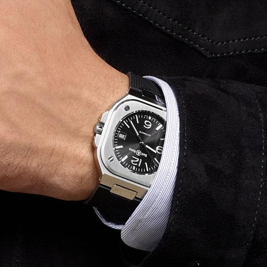 BR05A-BL-ST/SRB ブラックスチール Bell & Ross ベル&ロス インストゥルメント BR05