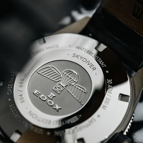  【世界限定600本】 80126-3VIN-GDN EDOX エドックス スカイダイバー デイト オートマティック リミテッドエディション