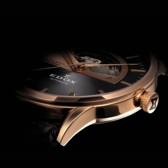 EDOX エドックス レ・ヴォベール オープンハート オートマティック 85019-37RG-GIR