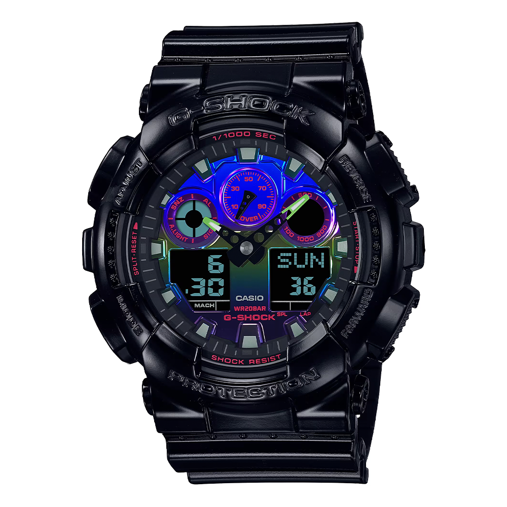 CASIO  G-SHOCK ANALOG-DIGITAL GA-100 SERIES GA-100RGB-1AJF