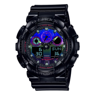 CASIO  G-SHOCK ANALOG-DIGITAL GA-100 SERIES GA-100RGB-1AJF