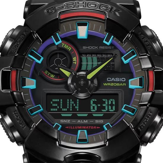 CASIO カシオ G-SHOCK ANALOG-DIGITAL GA-700 SERIES GA-700RGB-1AJF