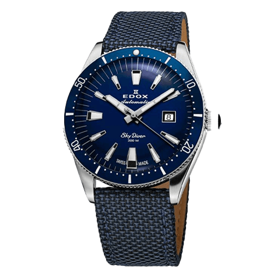  【世界限定600本】 80126-3BUM-BUIN EDOX エドックス スカイダイバー デイト オートマティック リミテッドエディション