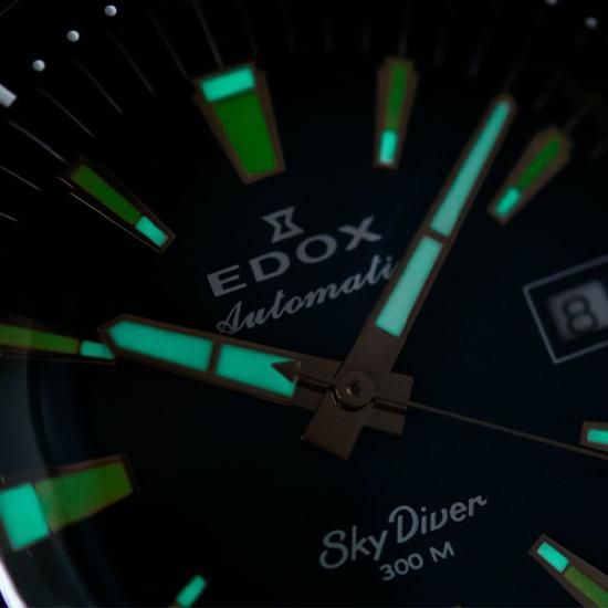  【世界限定600本】 80126-3BUM-BUIN EDOX エドックス スカイダイバー デイト オートマティック リミテッドエディション