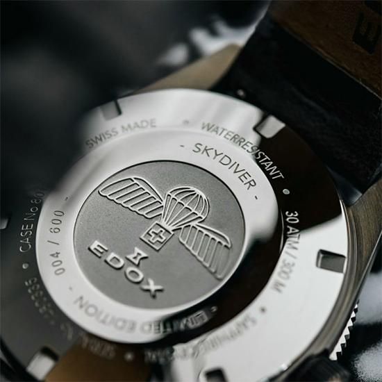  【世界限定600本】 80126-3BUM-BUIN EDOX エドックス スカイダイバー デイト オートマティック リミテッドエディション