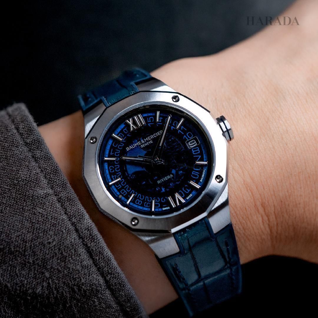 美品 ボーム＆メルシエ リビエラ 36mm MOA10614 箱・保証書付 美品 ボーム＆メルシエ リビエラ 36mm MOA10614 箱・保証書付