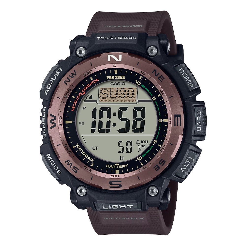 CASIOプロトレックPRW-3000-1AJF方位高度気圧温度計デジタル腕時計 - 時計