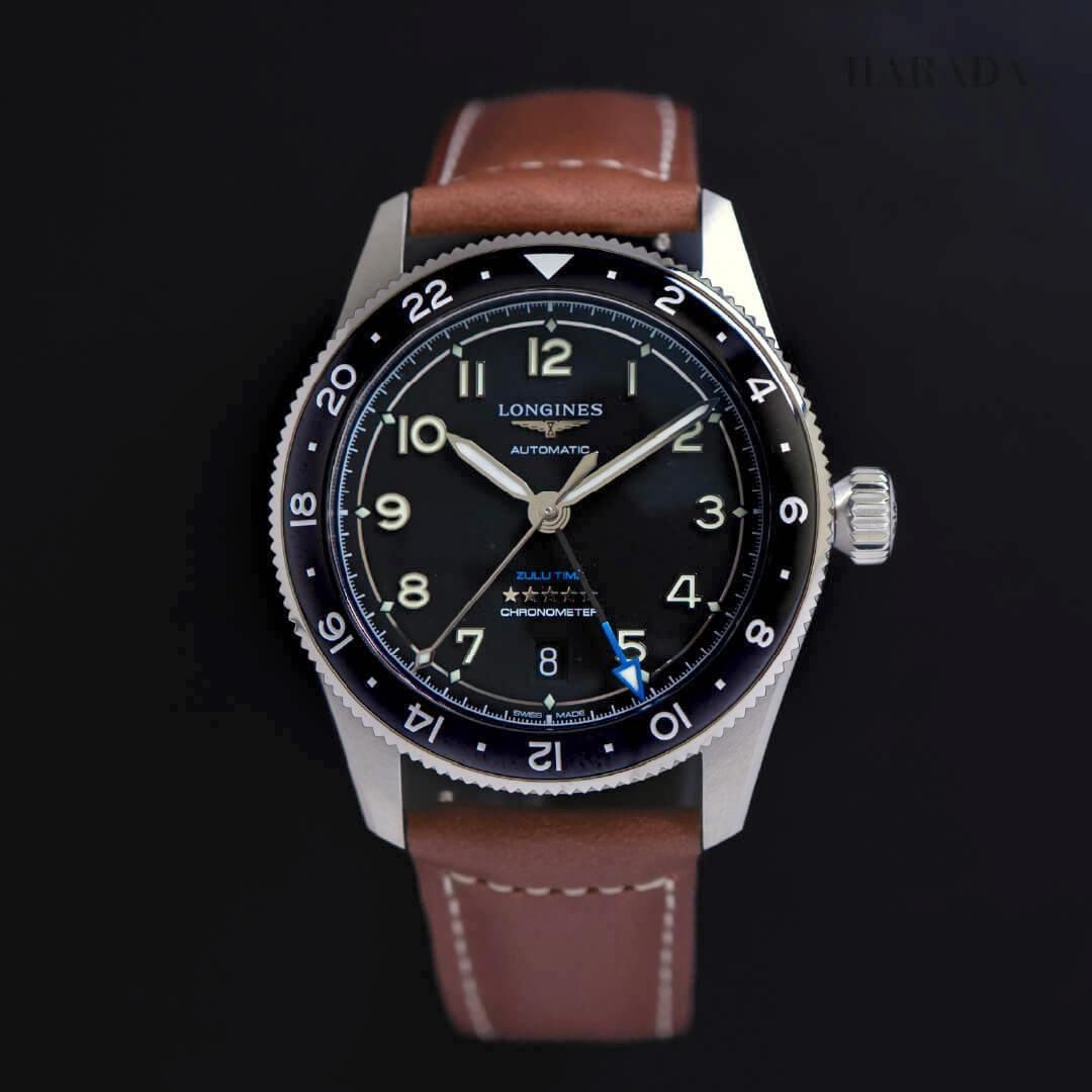 L3.802.4.53.2 LONGINES ロンジン スピリット Zulu Time 39mm