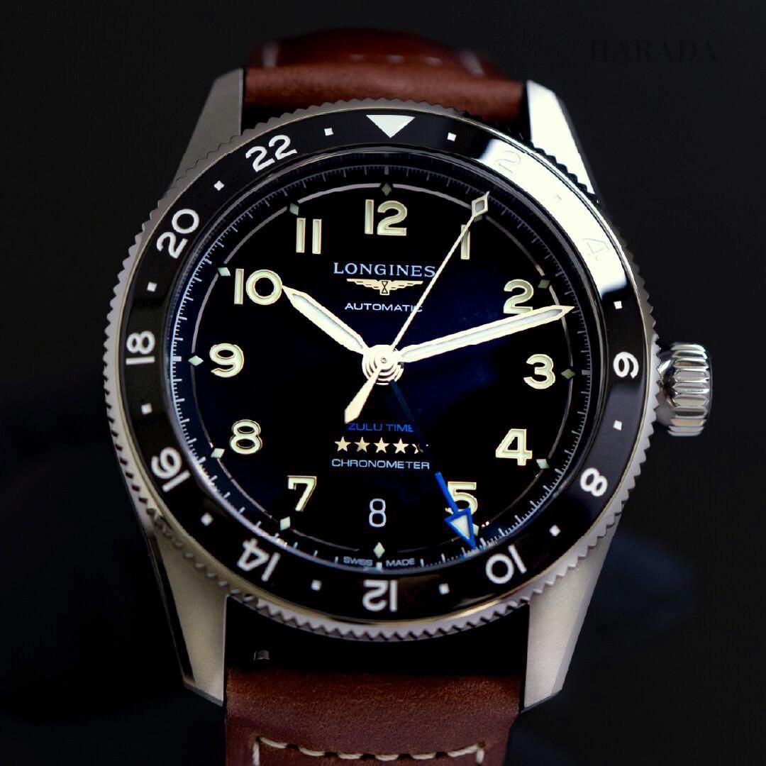  L3.802.4.53.2 LONGINES ロンジン スピリット Zulu Time 39mm