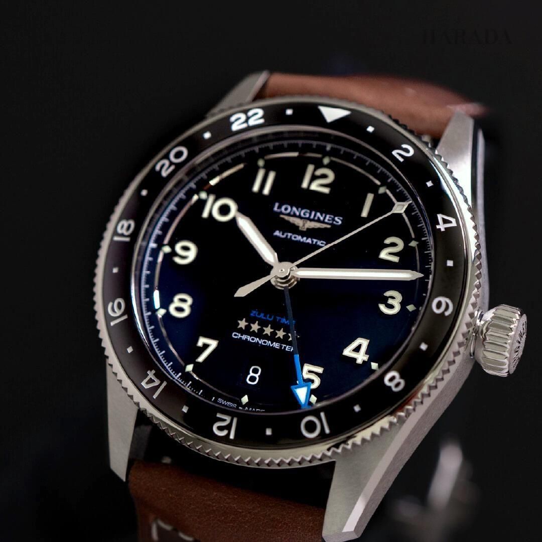  L3.802.4.53.2 LONGINES ロンジン スピリット Zulu Time 39mm