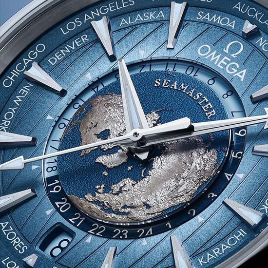 220.10.43.22.03.002 OMEGA オメガ シーマスター アクアテラ 150M GMT ワールドタイマー Summer Blue