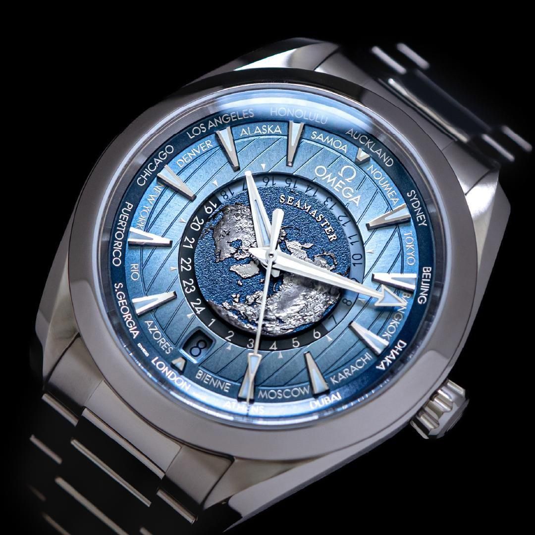 220.10.43.22.03.002 OMEGA オメガ シーマスター アクアテラ 150M GMT ワールドタイマー Summer Blue
