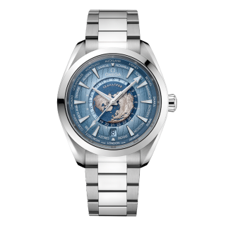 220.10.43.22.03.002 OMEGA オメガ シーマスター アクアテラ 150M GMT ワールドタイマー Summer Blue