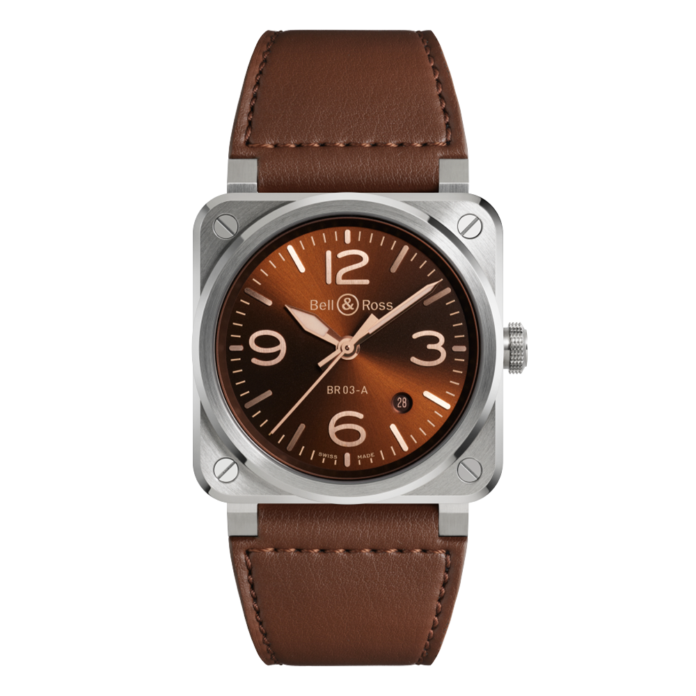 BR03A-GH-ST/SCA ゴールデンヘリテージ Bell & Ross ベル&ロス インストゥルメント NEW BR03