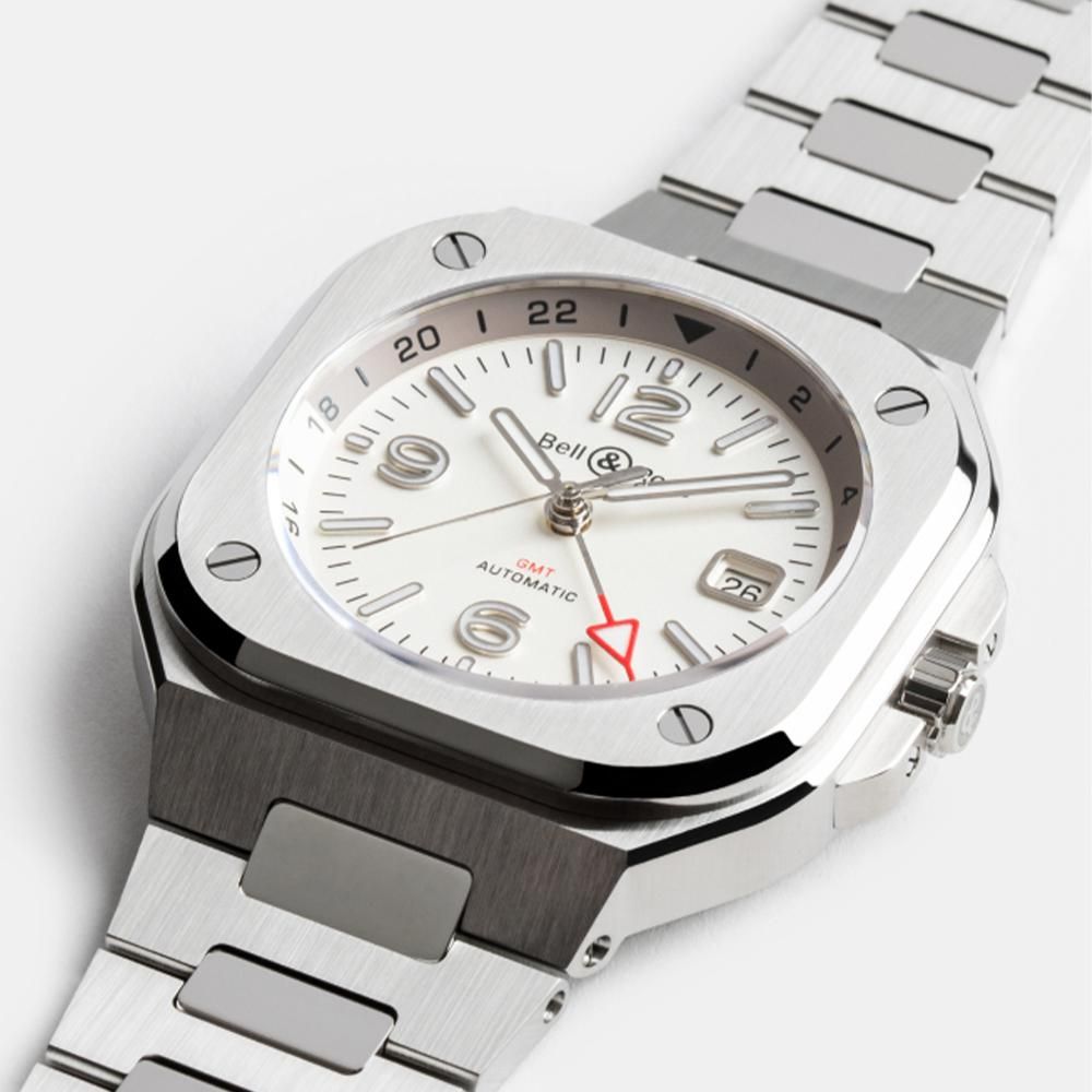 BR05G-SI-ST/SST ホワイト Bell & Ross ベル&ロス インストゥルメント BR05 GMT