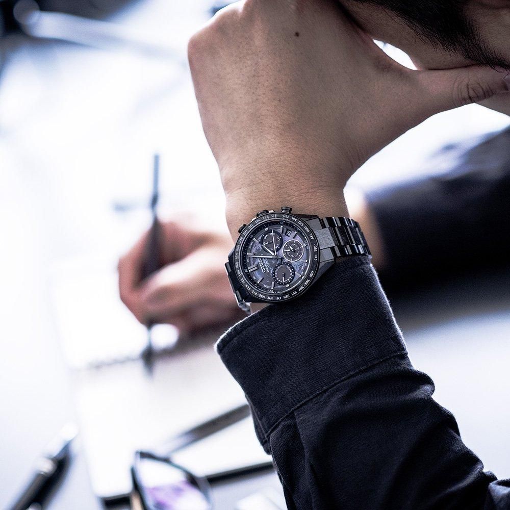  【世界限定1,900本】 CC4065-61Y CITIZEN シチズン アテッサ ACT Line
ブラックチタンシリーズ HAKUTO-Rコラボレーションモデル