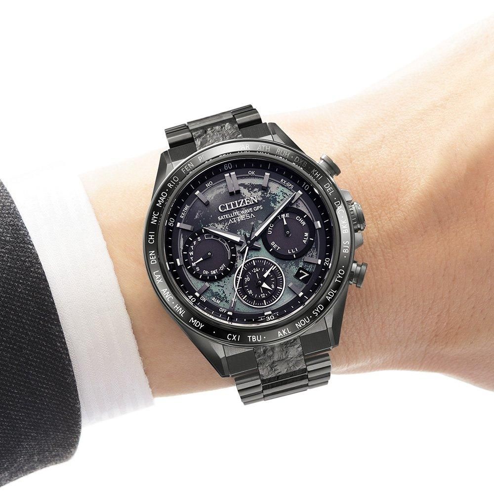  【世界限定1,900本】 CC4065-61Y CITIZEN シチズン アテッサ ACT Line
ブラックチタンシリーズ HAKUTO-Rコラボレーションモデル