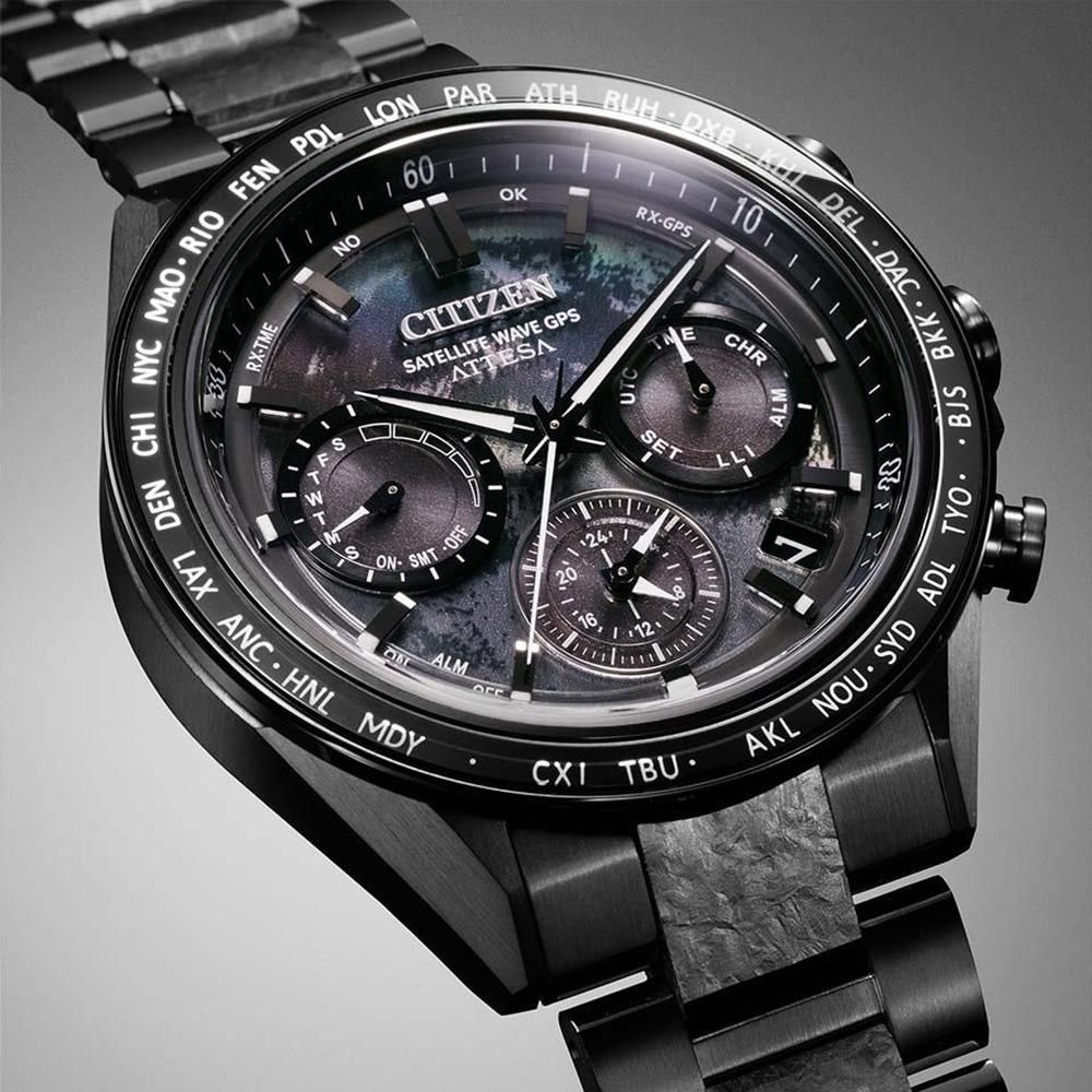  【世界限定1,900本】 CC4065-61Y CITIZEN シチズン アテッサ ACT Line
ブラックチタンシリーズ HAKUTO-Rコラボレーションモデル