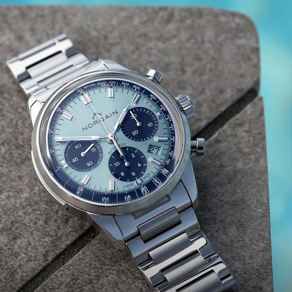 N2201S22C/IAA221/201SG NORQAIN ノルケイン フリーダム60クロノ 40MM スカイブルー