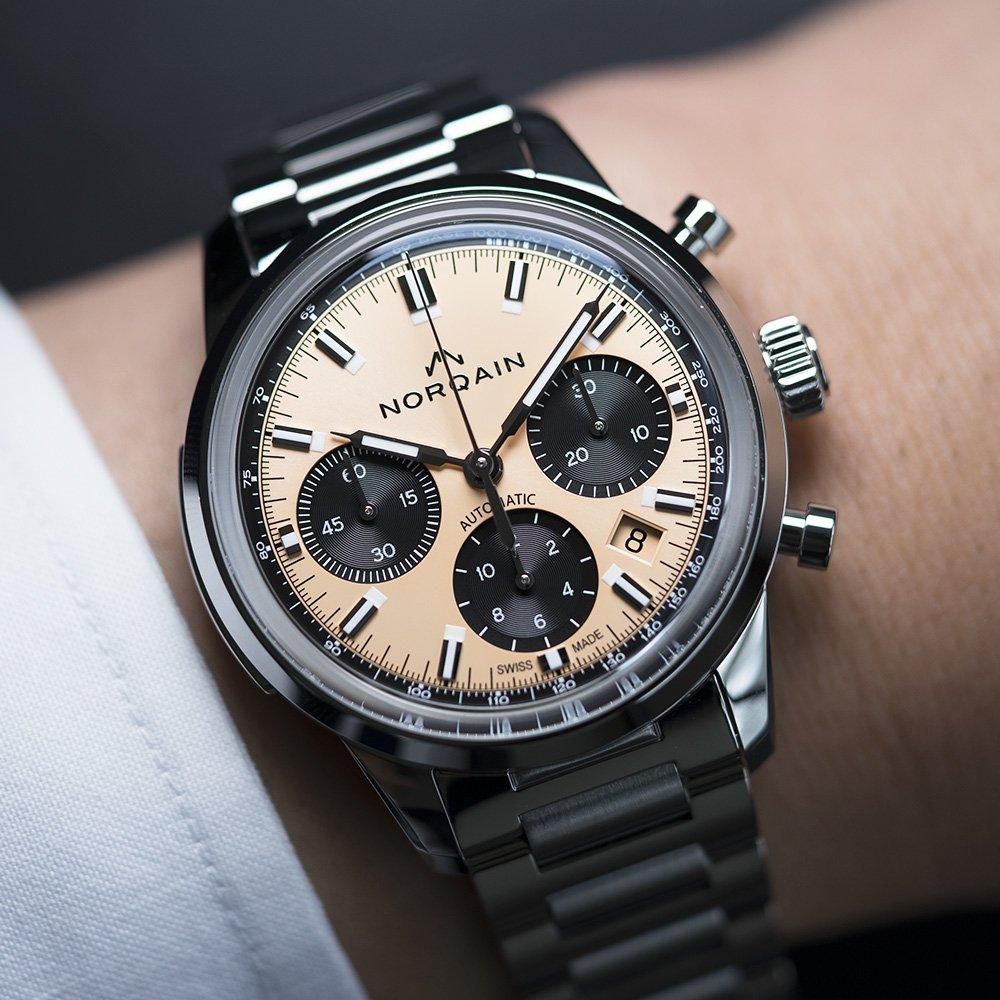  【世界限定300本】 N2201S22LC/F221/201SG NORQAIN ノルケイン フリーダム60クロノ 40MM ピーチ
