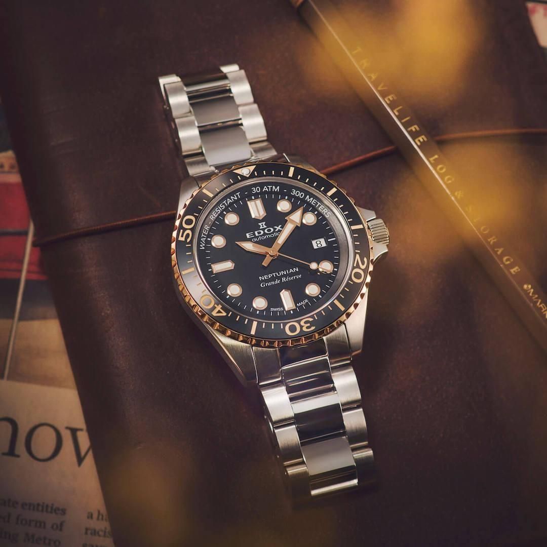 80801-3NRM-NIR エドックス ネプチュニアン - 高級腕時計 正規