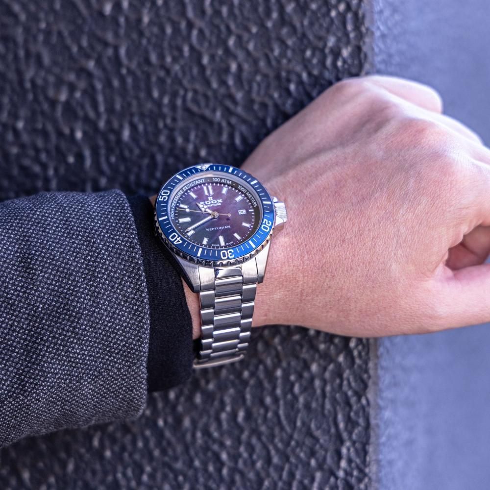  【日本限定】 80120-3BUM-NANNGM2 EDOX エドックス ネプチュニアン オートマティック ジャパンリミテッドエディション