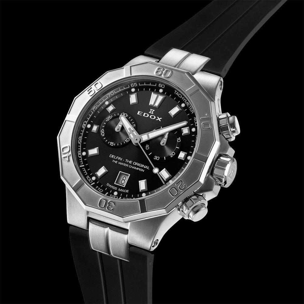 10113-3CA-NIN EDOX エドックス デルフィン オリジナル クロノグラフ