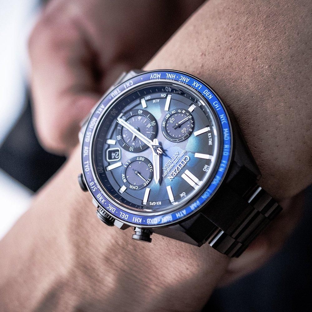  【世界限定1,900本】 CC4057-60E CITIZEN シチズン アテッサ ACT Line ブラックチタンシリーズ LAYERS of TIME