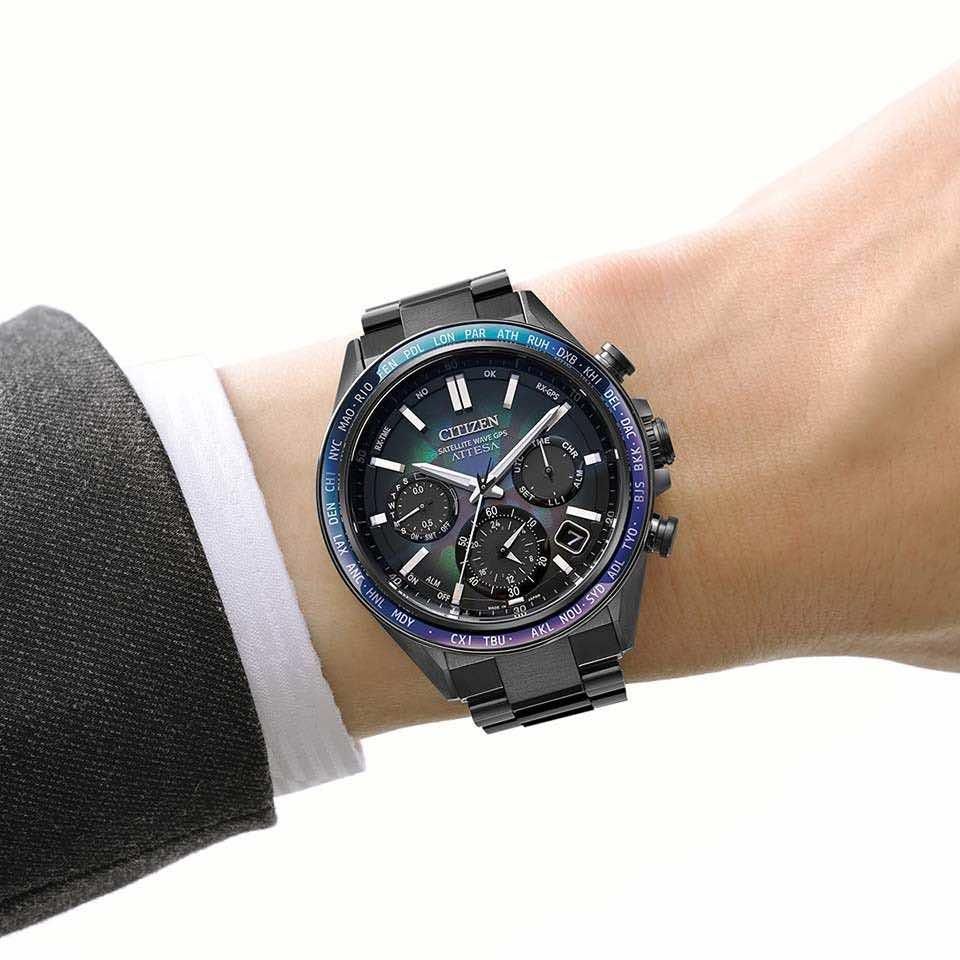  【世界限定1,900本】 CC4057-60E CITIZEN シチズン アテッサ ACT Line ブラックチタンシリーズ LAYERS of TIME